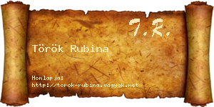 Török Rubina névjegykártya