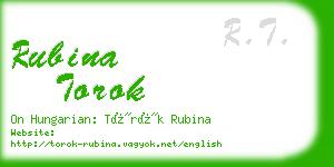 rubina torok business card